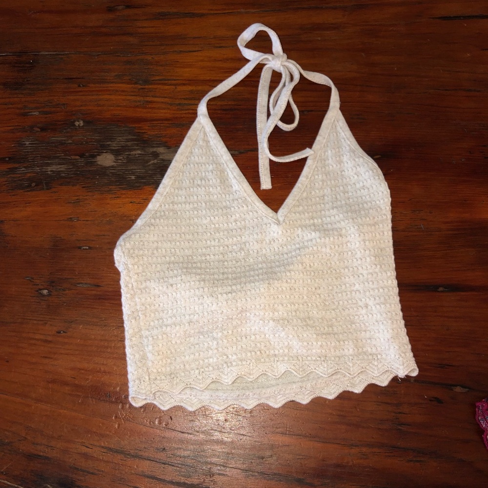 White Halter Top